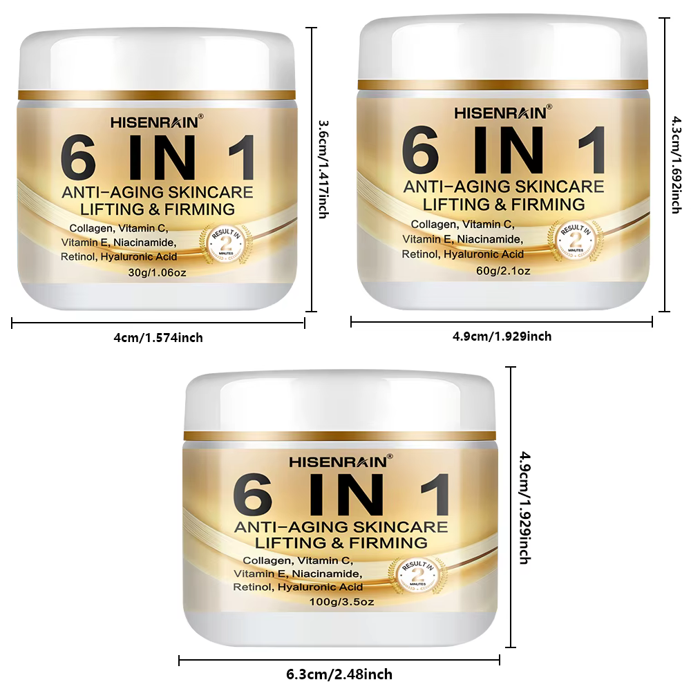 HISENRAIN Crème raffermissante anti-âge 6 en 1 – Crème anti-rides