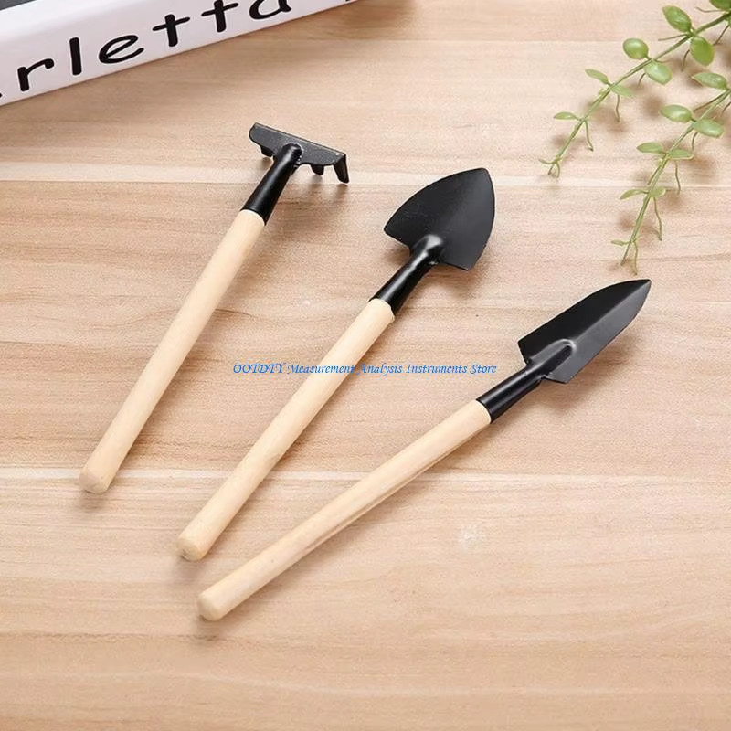 d'outils jardinage compact 367D avec manche en bois pour ameublir le repiquage