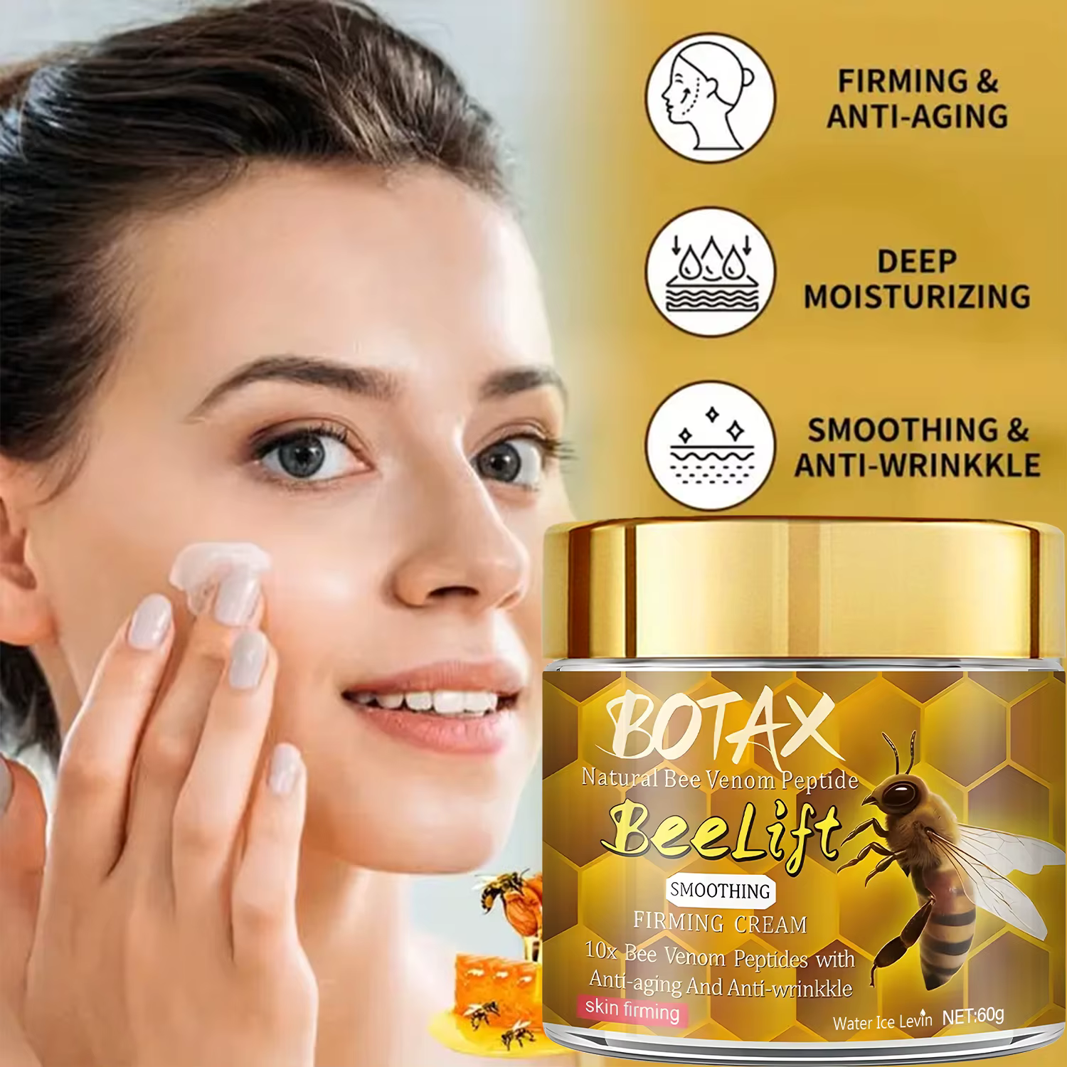 Botax Natural Beelift Crème pour le visage au peptide de venin d'abeille - 10x