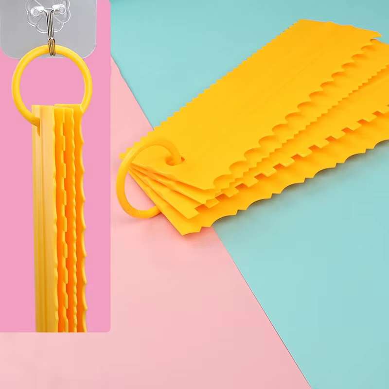 Grattoir à gâteau de Style différent, spatule à bord de dents irrégulières, Fondant, trancheur de gâteau, coupe-pâtisserie, outil de décoration, 4 pièces