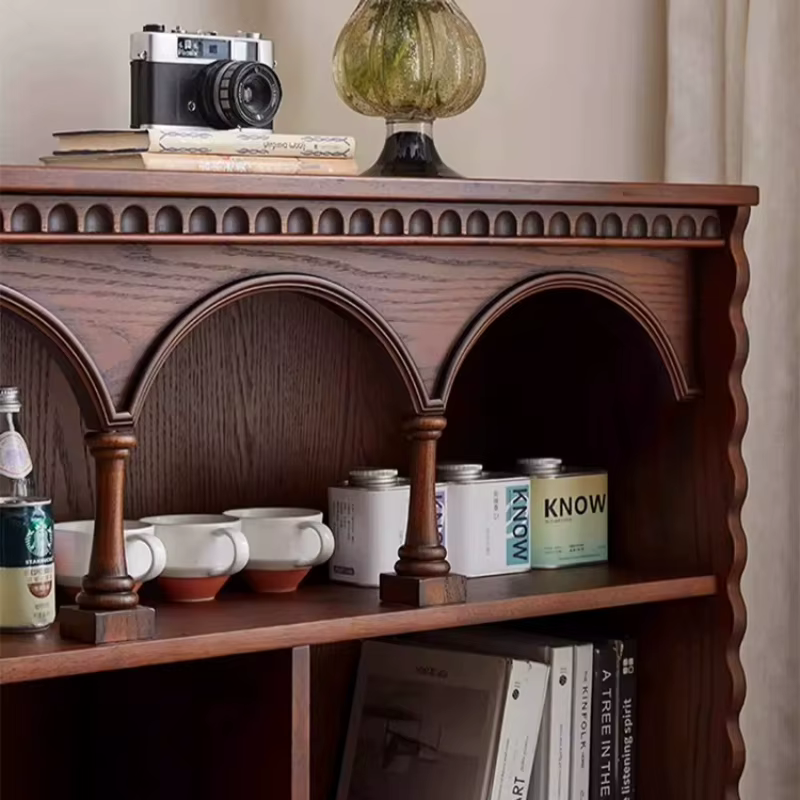 Armoires sur pied françaises vintage en bois, vitrine de présentation au sol, meuble de rangement design pour salon
