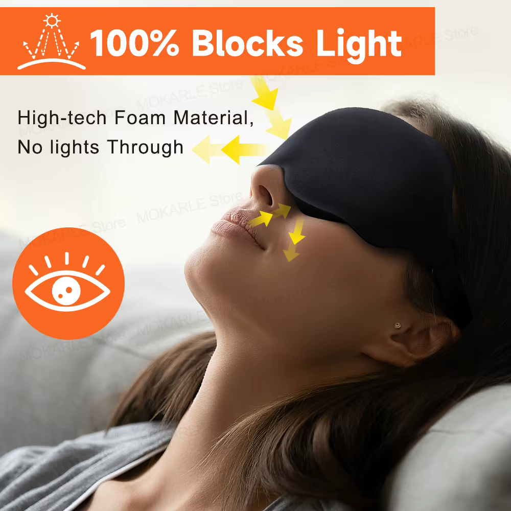 Masque de sommeil 3D bloquant la lumière
