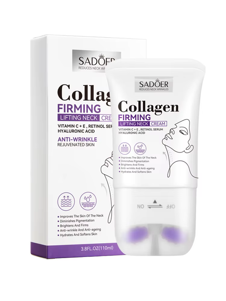 SADOER collagène raffermissant cou crème Lifting hydratant éclaircissant Message rouleau cou beauté