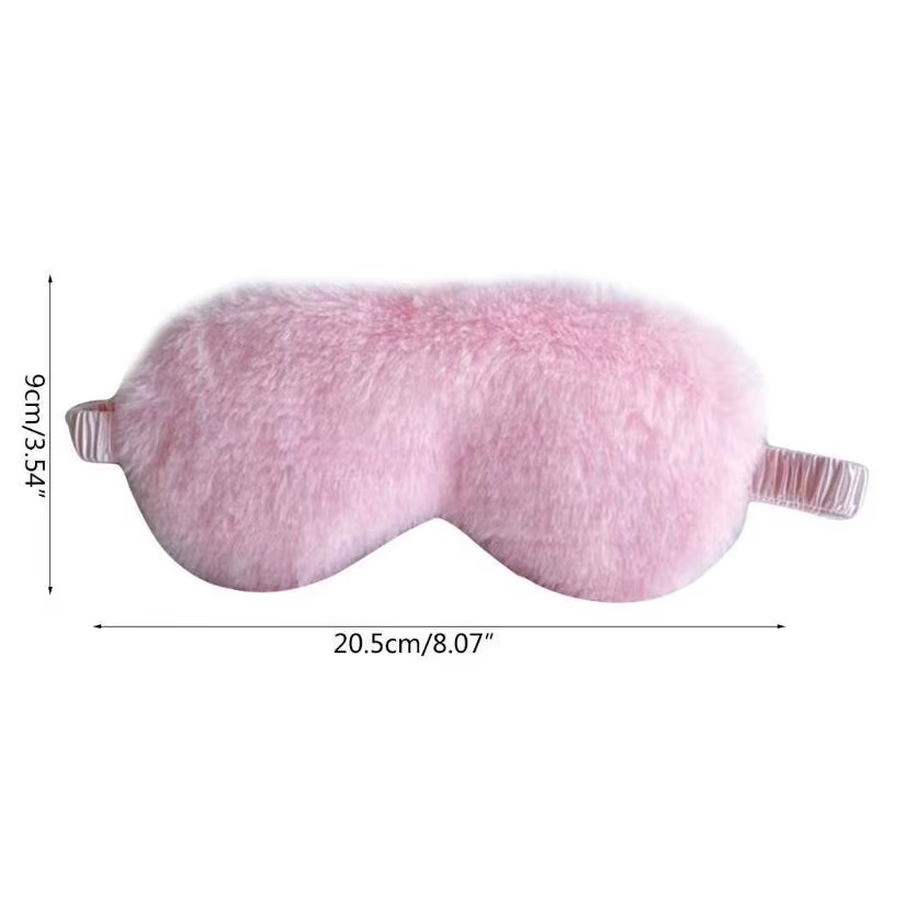 Masque de sommeil en peluche doux avec les yeux bandés
