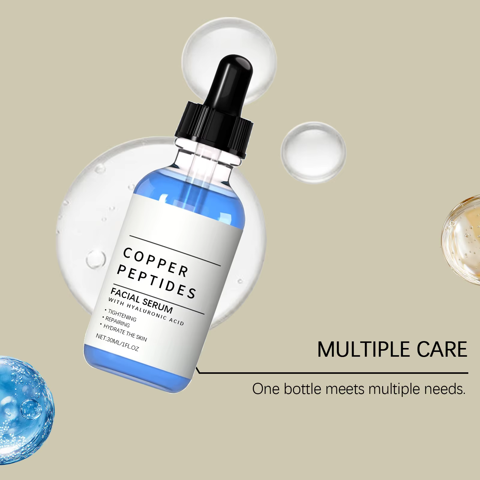 Sérum au cuivre et à l'acide hyaluronique pour resserrer la barrière cutanée