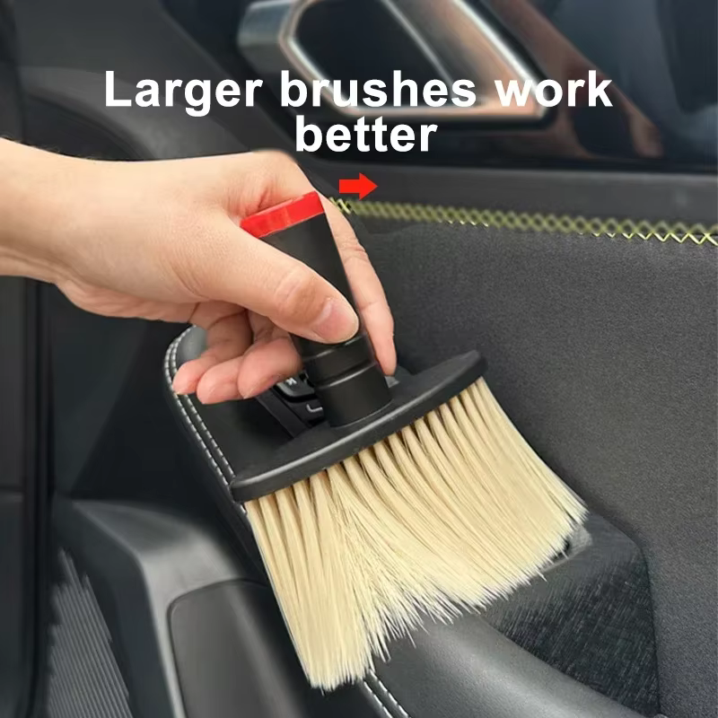 SEAMETAL brosse de lavage de voiture dépoussiéreur voiture climatiseur sortie dépoussiéreur brosse à poils souples brosses pour outils de nettoyage de voiture
