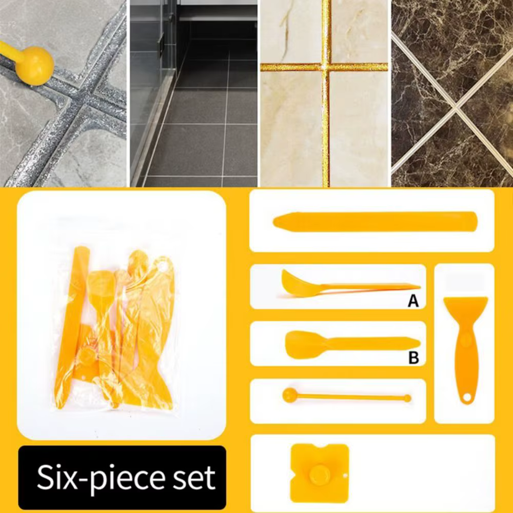 Dissolvant de coulis de bord en Silicone pour carreaux de céramique, calfeutrage lisse, grattoir d'angle en plastique, nettoyeur d'espace mural, outil de Construction de couture