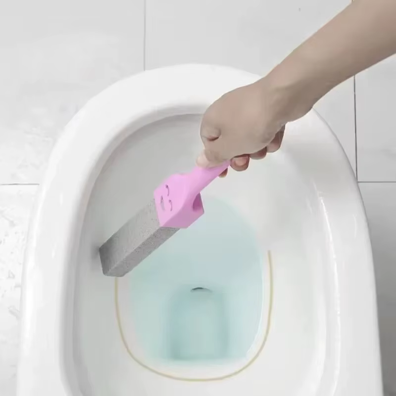 Brosse de toilette en pierre ponce naturelle pour éliminer la saleté, nettoyage rapide, facile à accrocher
