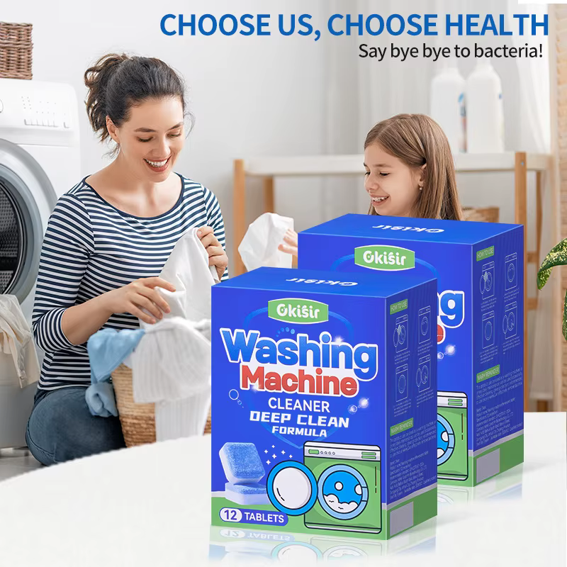Tablette effervescente nettoyante pour lave-linge, tablette de nettoyage et de décontamination entièrement automatique pour le détartrage du bac de lavage