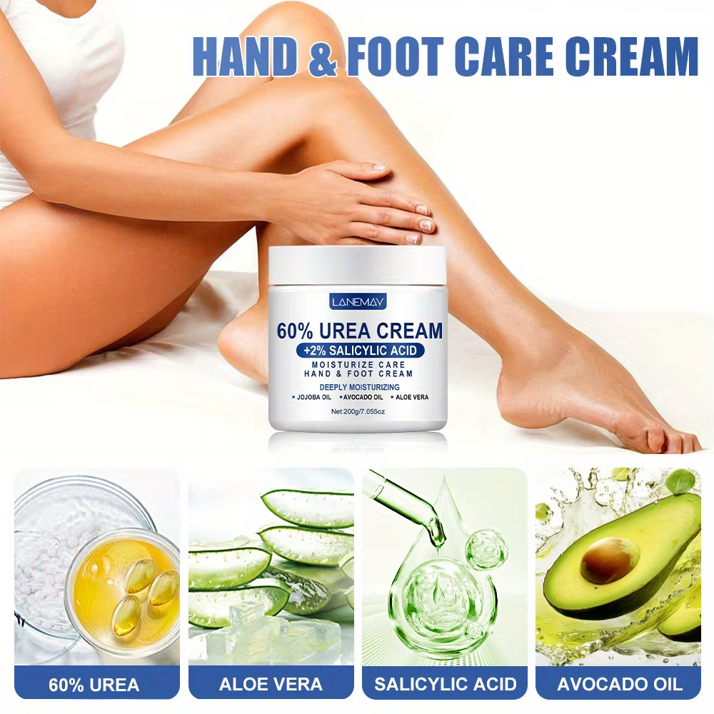 Crème d'urée 60 % pour les mains et les pieds