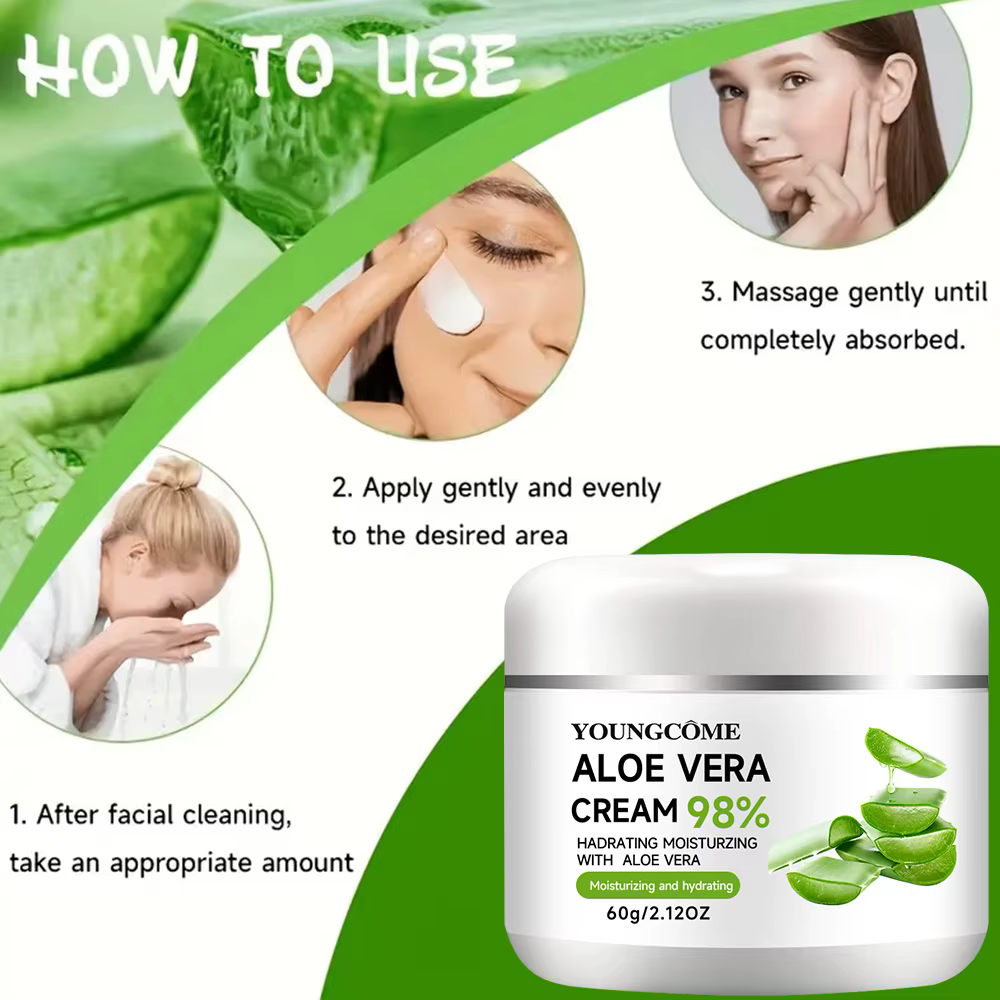 98% Aloe Vera crème pour le visage hydratant