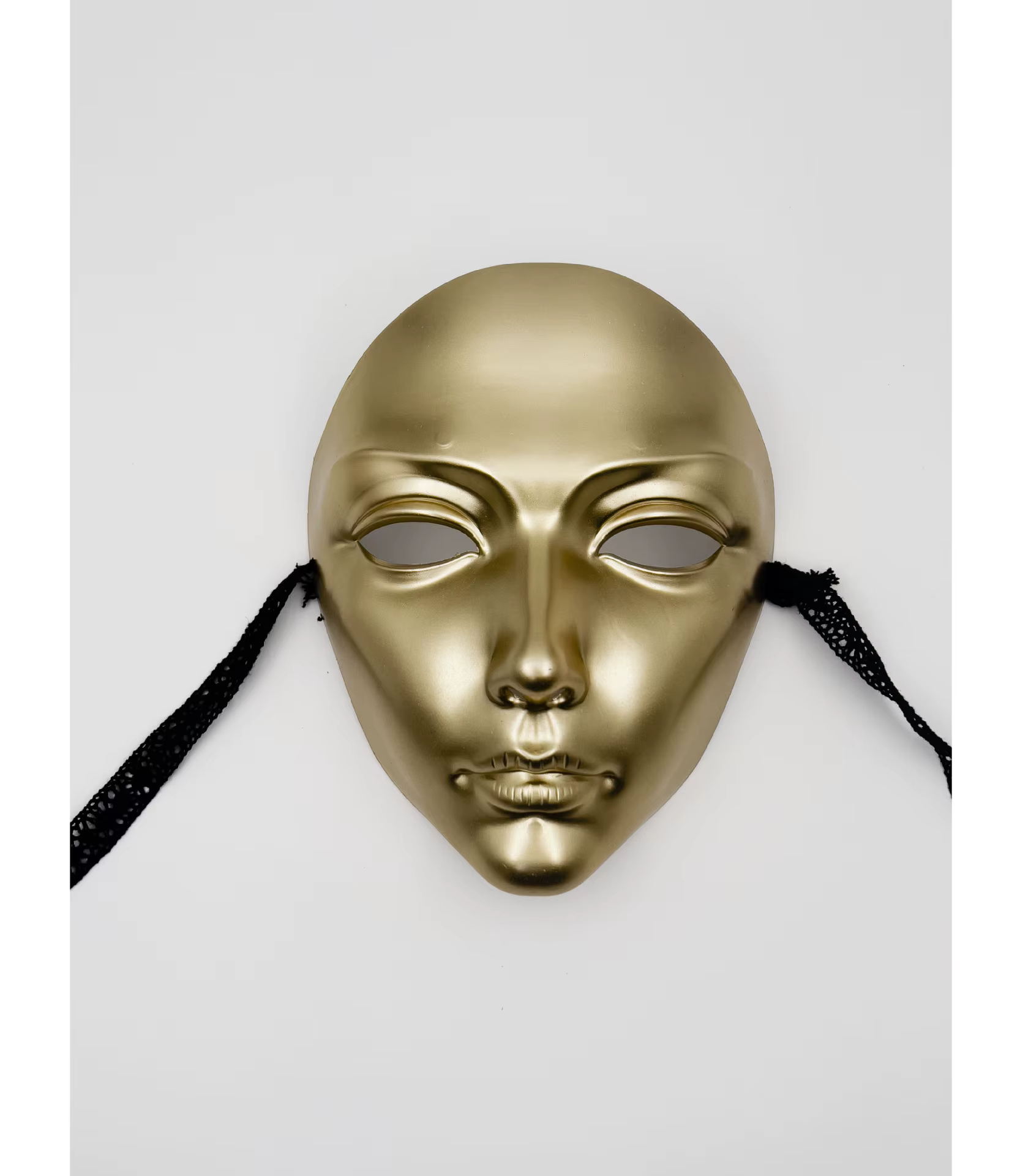 Masque peint demi-visage vintage avec cloche, décoration de fête et de spectacle MasTim ade