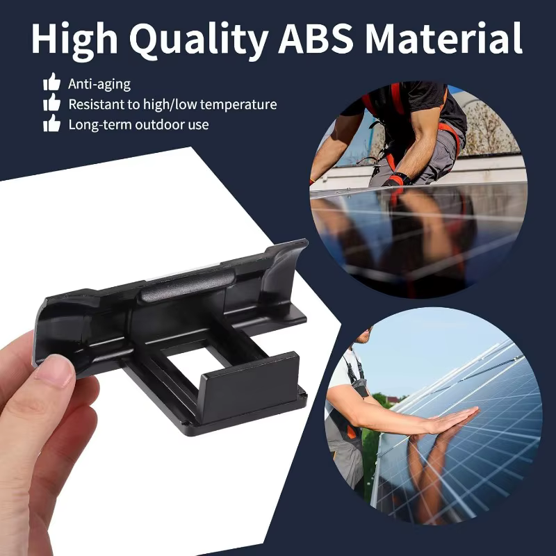 Clip de drainage pour panneaux solaires – Modules photovoltaïques – Clip de nettoyage – Clips anti-boue – Modules de drainage – Clip de décharge d'eau solaire