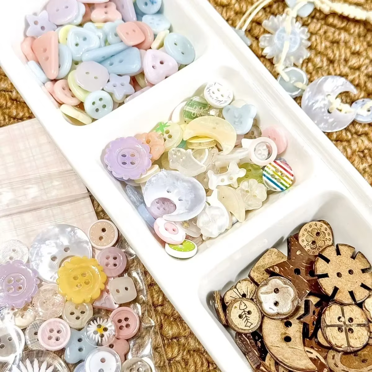 Boîte aveugle de Style crème, bouton mignon en résine faite à la main, accessoires pour vêtements, Scrapbooking, artisanat, décoration de bandeau, 15/30 pièces
