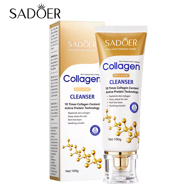 SADOER collagène nettoyant pour le visage soin raffermissant hydratant