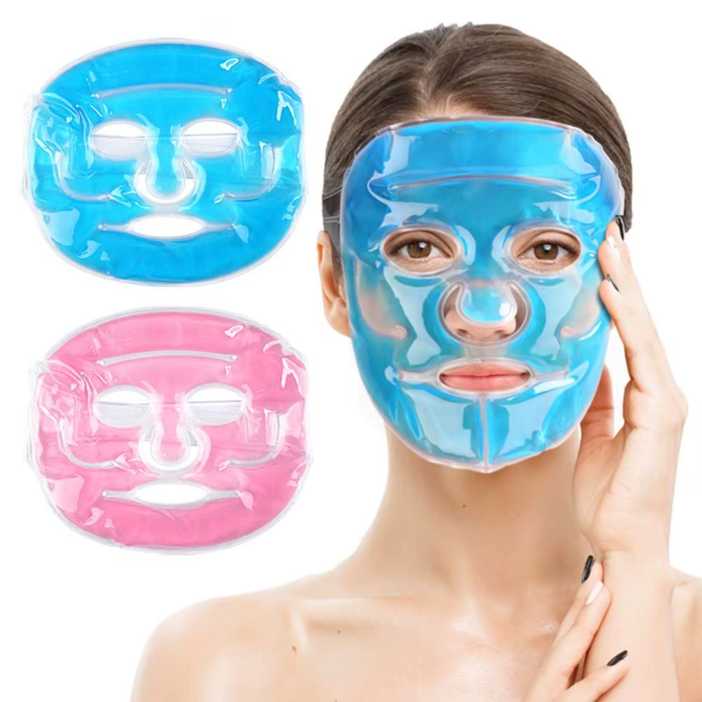 Masque facial et oculaire réutilisable à billes de gel