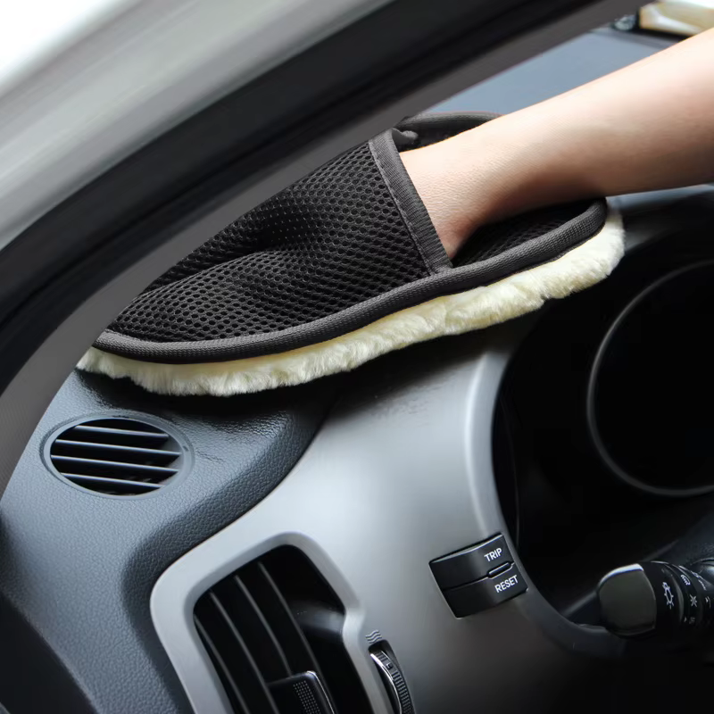 Gants de lavage de voiture en laine douce, style de voiture, brosse de livres, produits d'entretien de laveuse de moto, gants de lavage en peluche