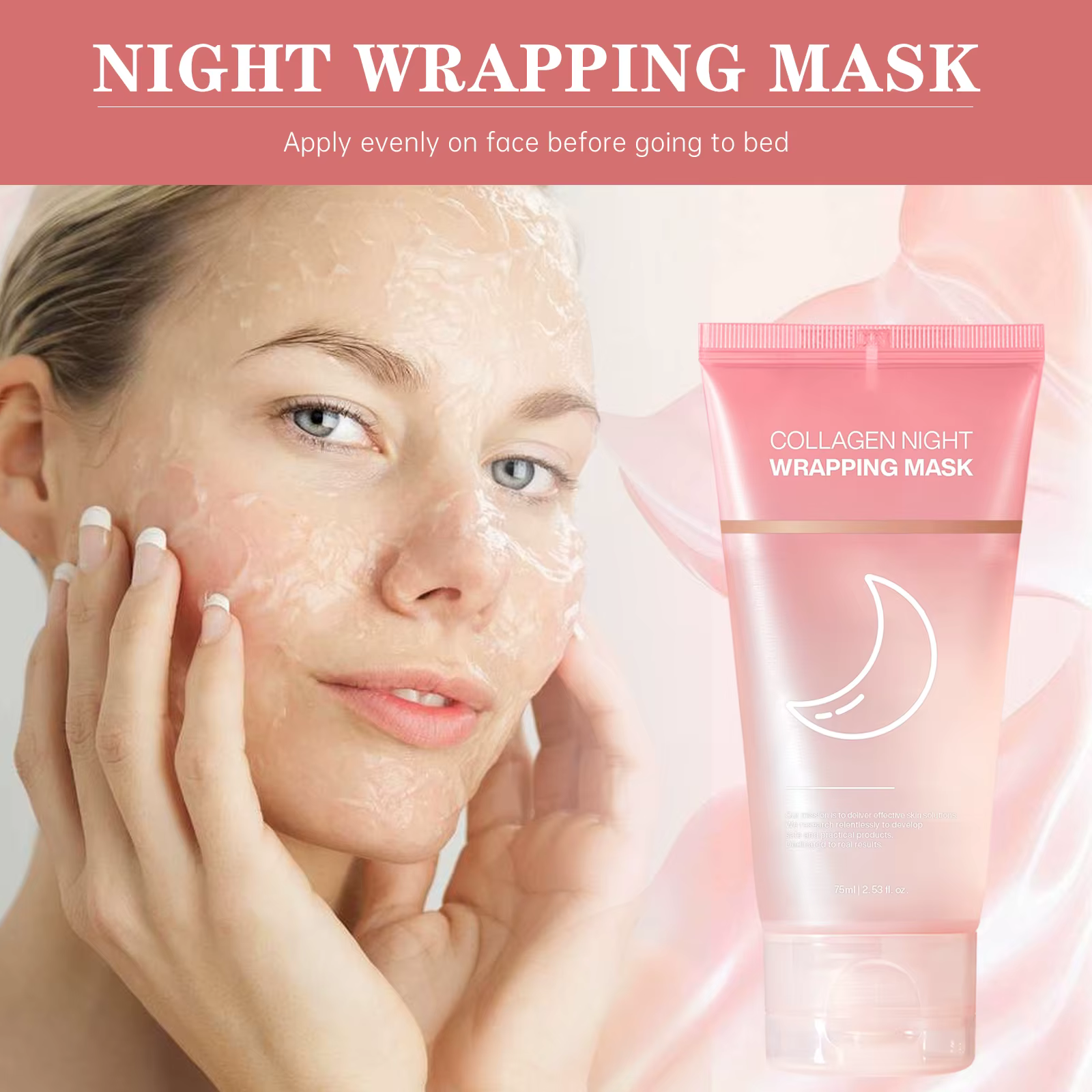 Masque facial hydratant réduit l'affaissement du collagène