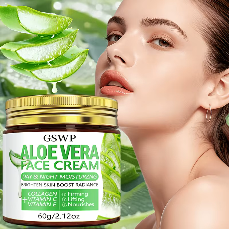 Crème hydratante à l'aloe vera GSWP. Hydrate jour et nuit