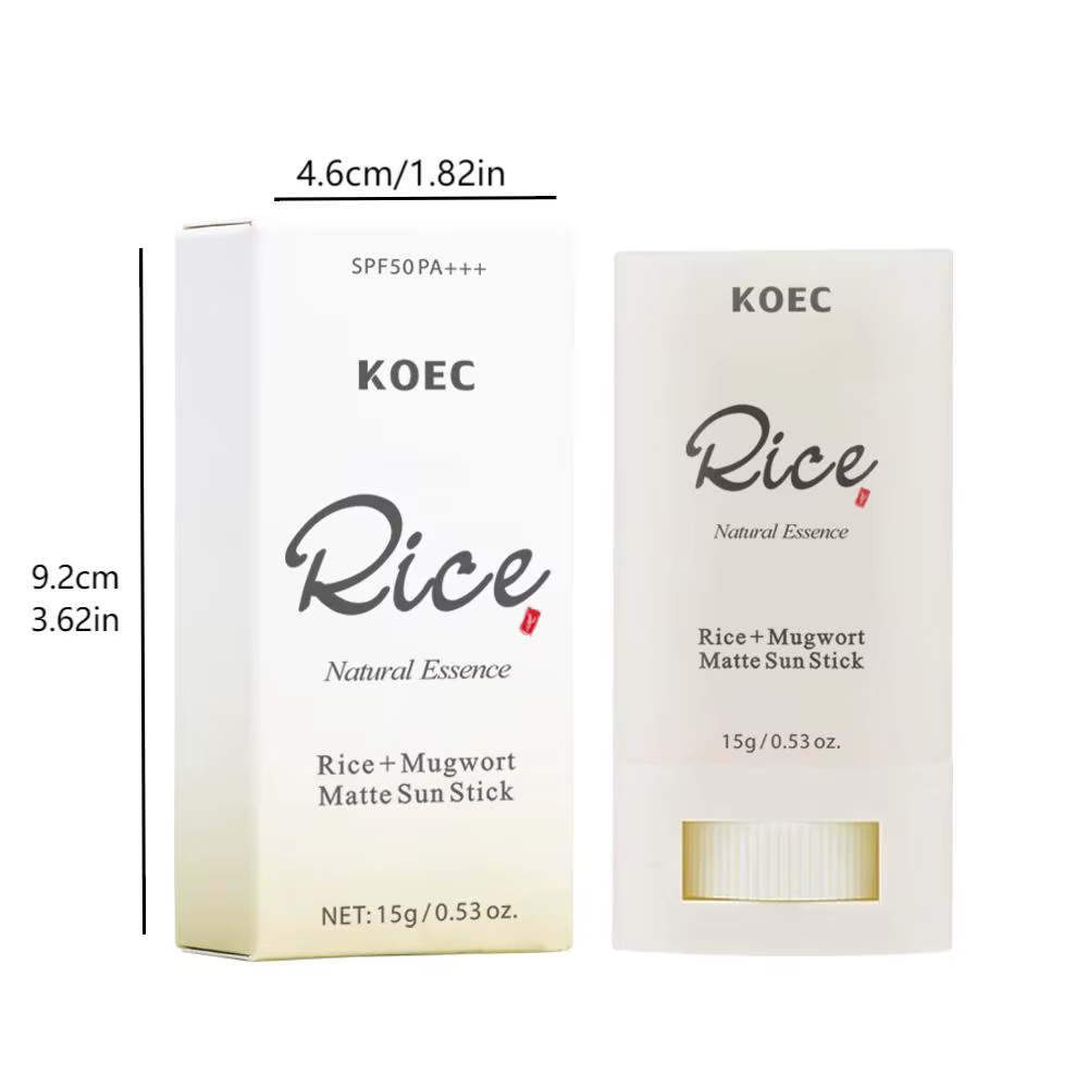 La tige de protection mate SPF50++ contient des ingrédients de riz et de curcuma