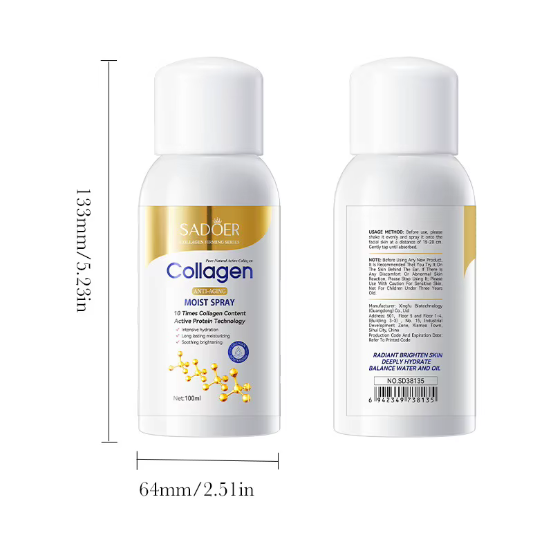 SADOER collagène Anti rides hydratant visage Spray crème
