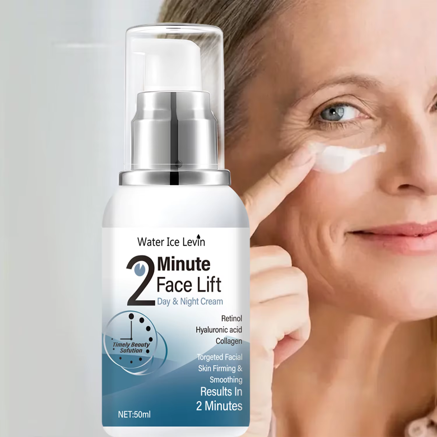 Miracle raffermissant et rajeunissant instantané - Water Ice Levin 2 Minute Face Lift Crème de jour et de nuit 50 ml