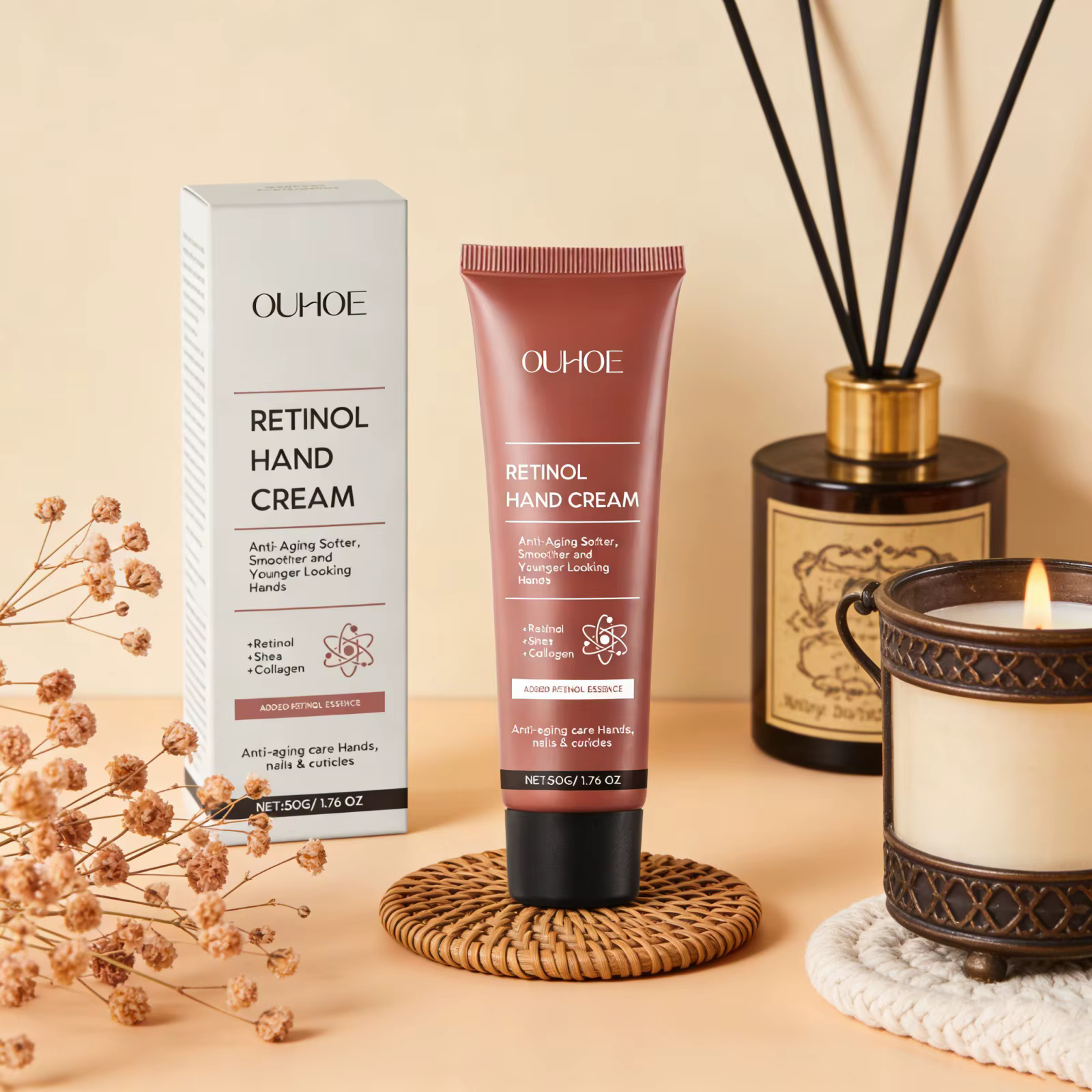 Crème Raffermissante pour les Mains au Rétinol – Hydratation Longue Durée