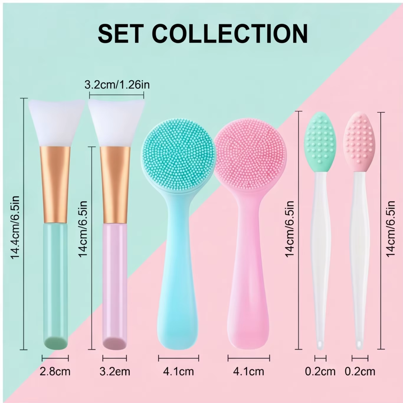 Kit de beauté pour le visage en silicone manuel