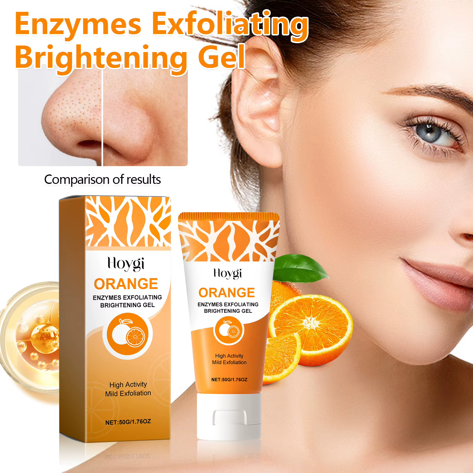 Gel exfoliant éclaircissant aux enzymes