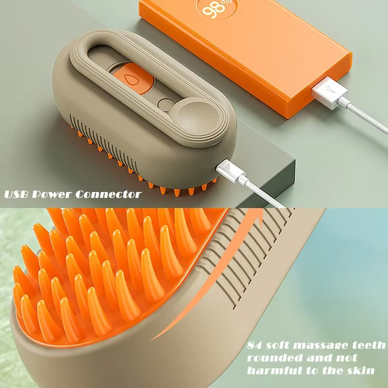 Brosse à poils pour chat, brosse à vapeur pour chat, brosse de nettoyage électrique, gant pour chiens, élimine les poils, accessoires pour chat Vapir