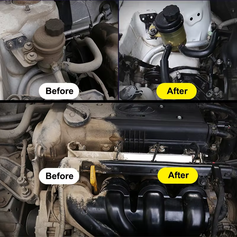 Nettoyant puissant pour compartiment moteur de voiture, produit de décontamination pour l'entretien automobile