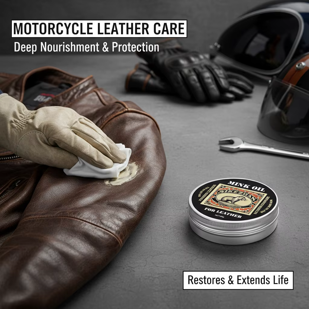 Crème d'entretien professionnelle pour cuir de moto, vestes de conditionneur et de nettoyage, pantalons, gants nourrit, protège et représente, cire naturelle 100%
