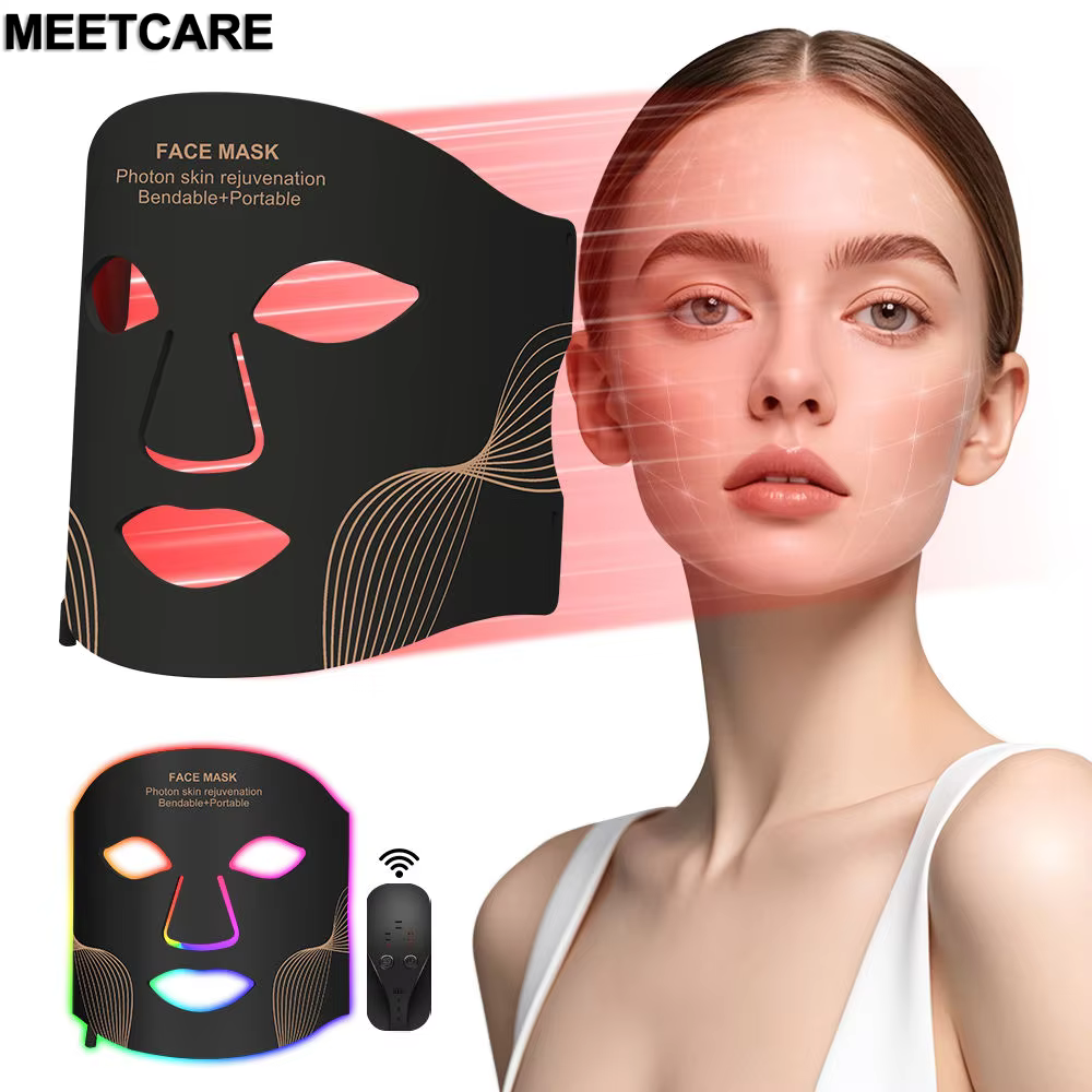 Masque LED en silicone pour le visage et le cou