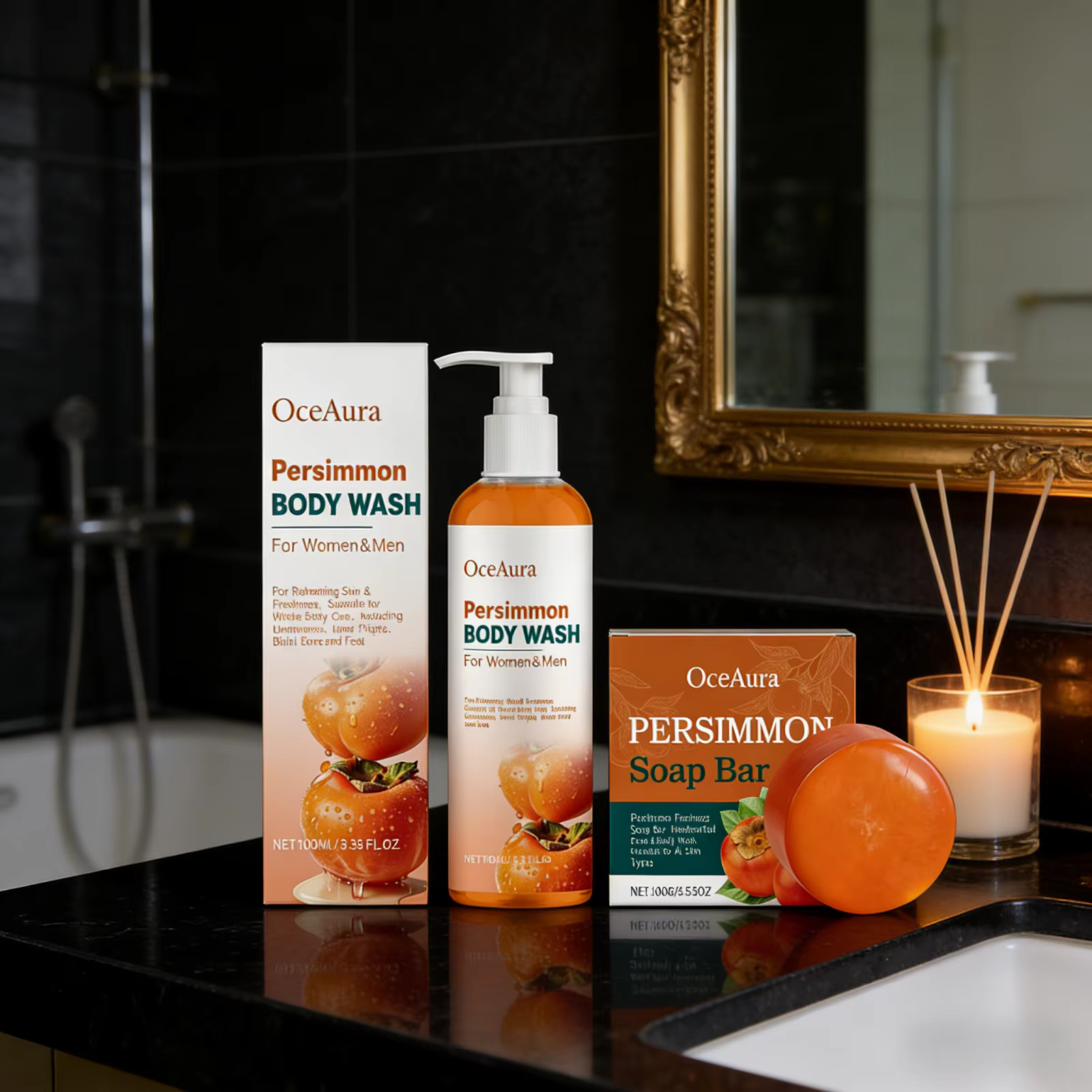 Ensemble de gel douche OceAura Persimmon