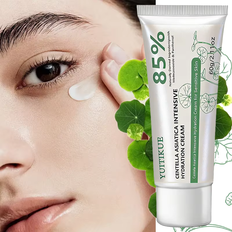 Crème YUITIKUE à la Centella Asiatica 85% Hydratation Intensive Réparatrice pour Peaux Sensibles avec Panthénol 60g