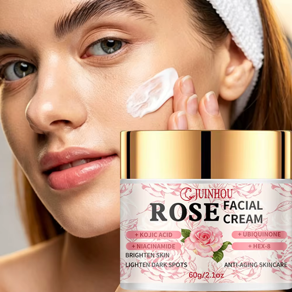 Crème Visage Éclaircissante et Hydratante JUINHOU pour Femmes à la Niacinamide et à l'Acide Kojique pour Peaux Ternes – Soin Léger – Meilleure Vente