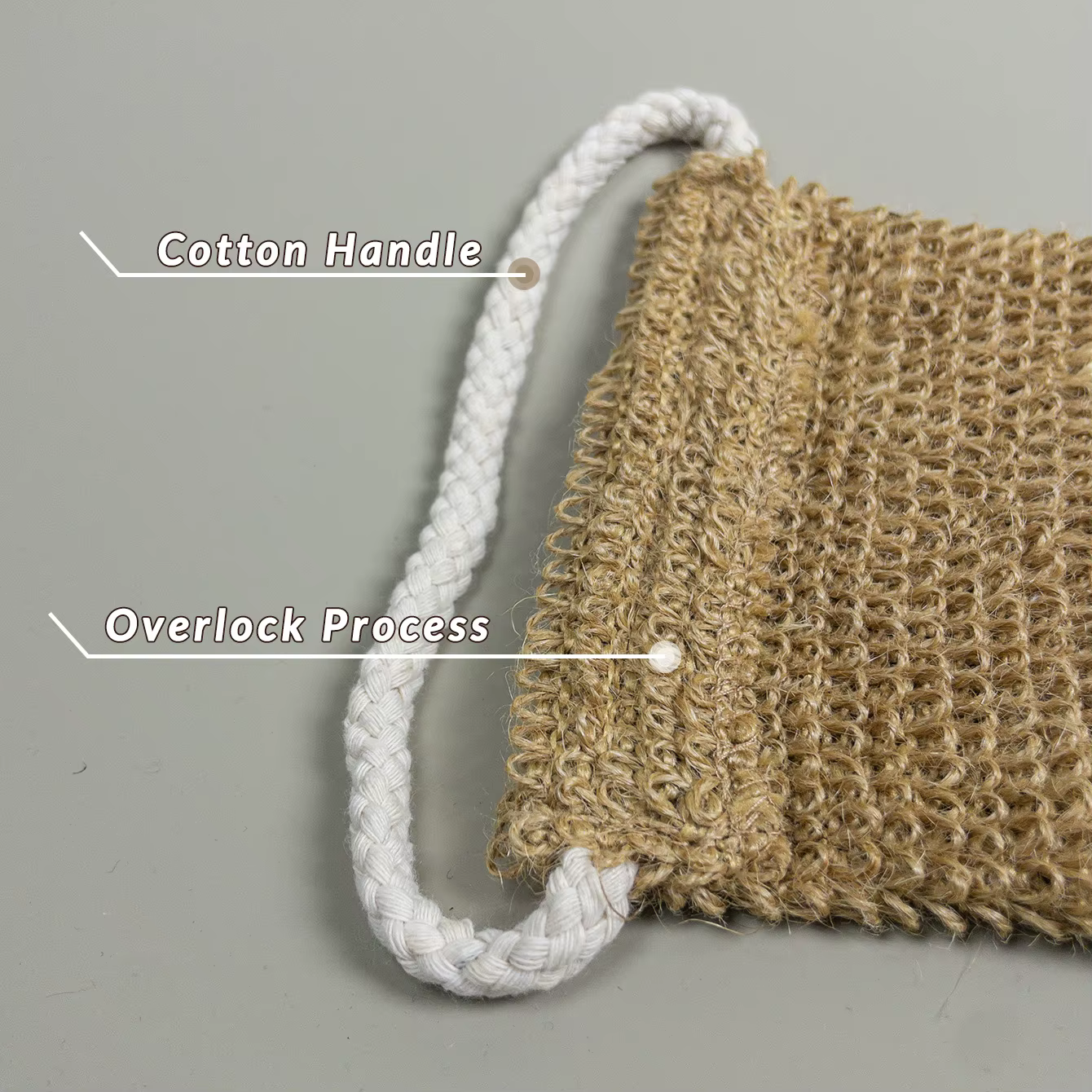 Épurateur de dos exfoliant en Jute naturel