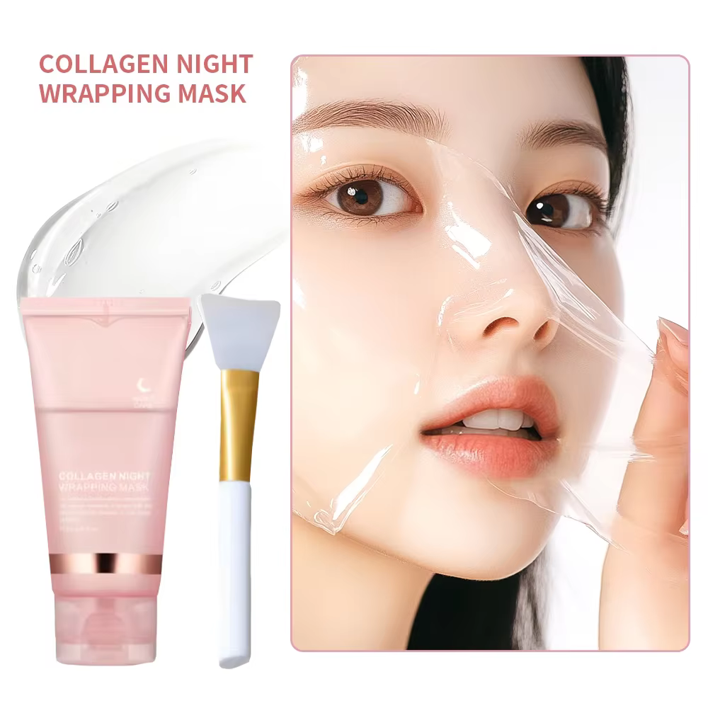 Ensemble masque et brosse pour le visage au collagène