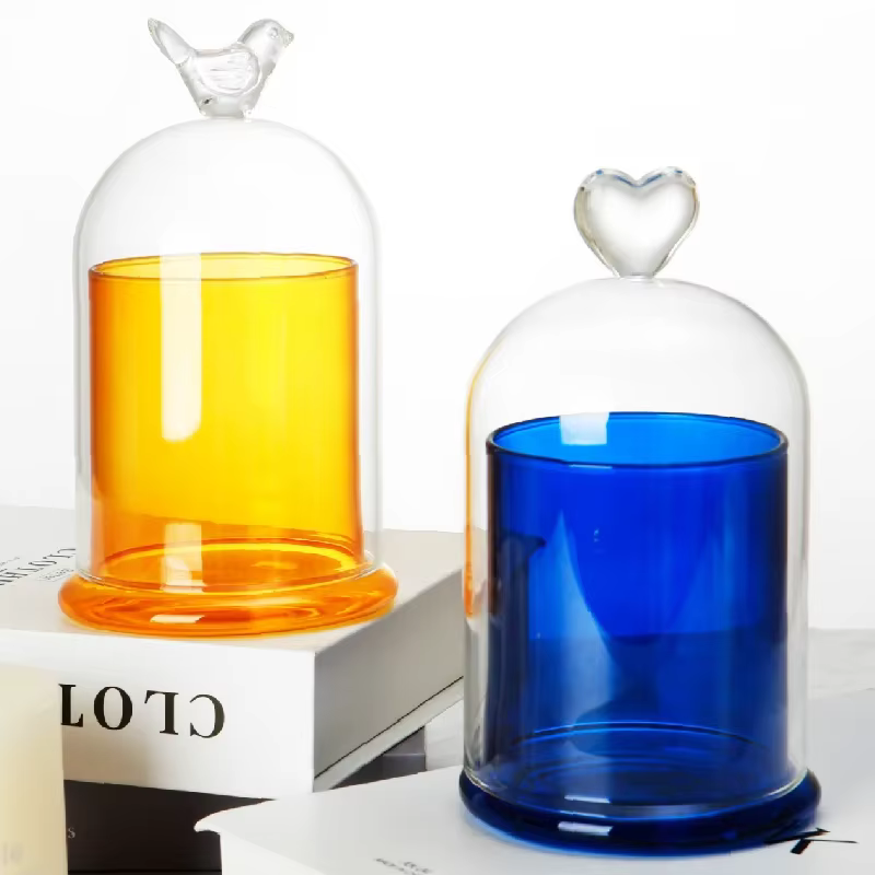 Ornements de tasse de bougie en verre, bouteille décorative en cristal d'huile essentielle, verre d'aromathérapie ci-après, accessoires de décoration pour la maison