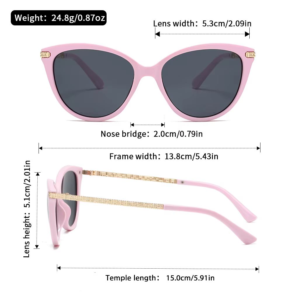 Lunettes de soleil œil-de-chat Oyalie tendance pour femmes, au design rétro et élégant, peuvent sublimer efficacement les contours du visage, conviennent à diverses formes de visage et se assortissent