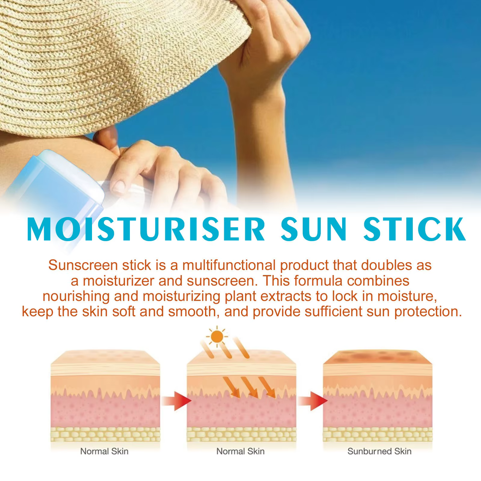 Bâton de crème solaire SPF 50 +