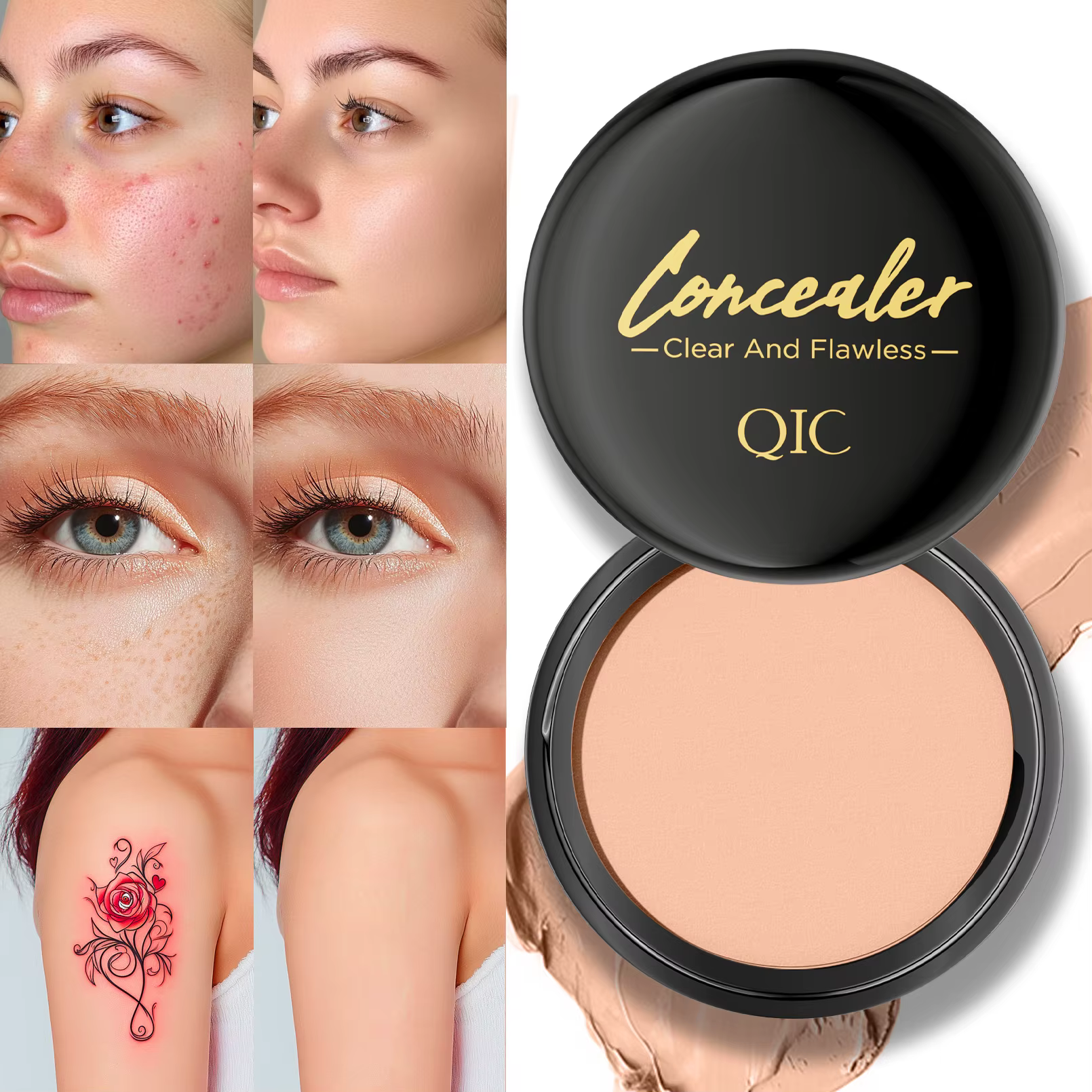 Correcteur éclaircissant hydratant pour les yeux et crème contre le contour