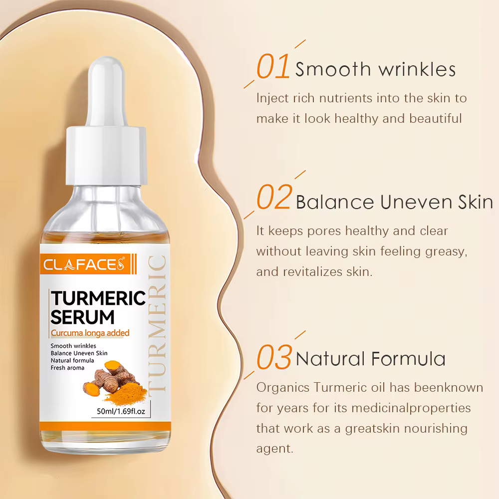 Sérum hydratant pour le visage au curcuma