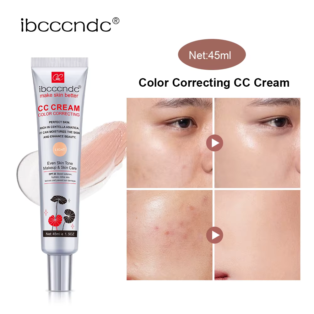 CC Cream Correcteur de Teint Unifiant Coréen Hydratant Léger Fini Naturel Lumineux Base