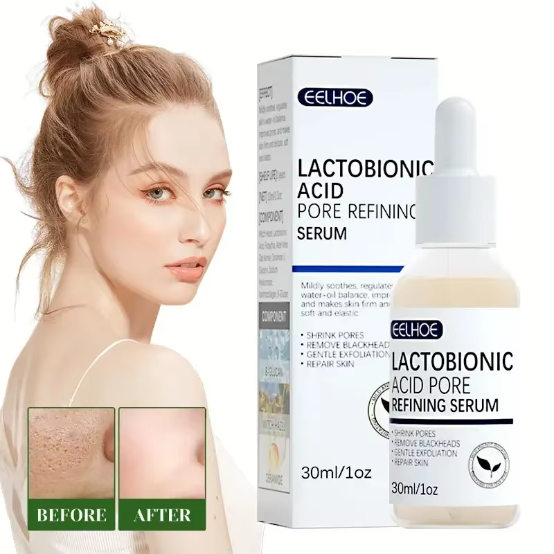 Acide lactobionique rétrécit les Pores sérum pour le visage estompe les ridules raffermissant nourrir Essence
