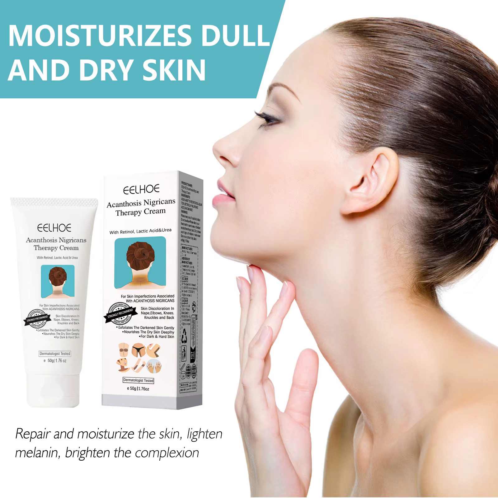 EELHOE acanthose Nigricans thérapie crème cou bras genou articulation aisselles éclaircissant produits de soins du corps