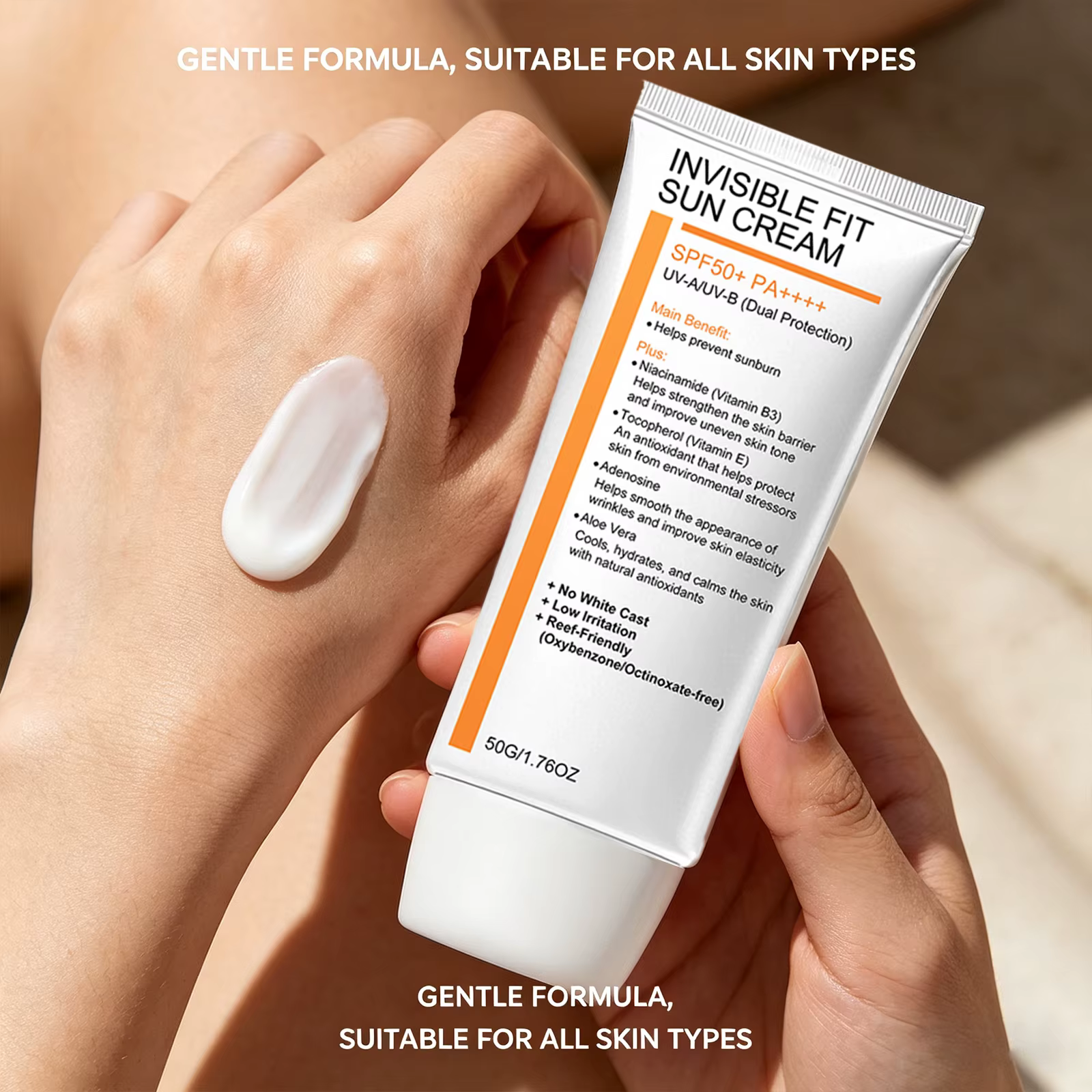 Crème solaire SPF50 à la niacinamide hydratante