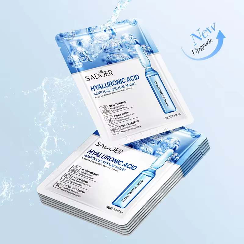10 pièces SAODER acide hyaluronique masques pour le visage soins de la peau raffermissant hydratant masque Facial