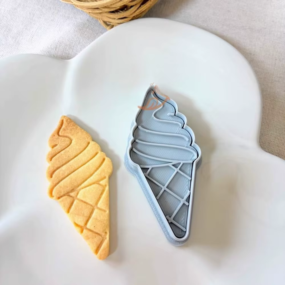 Moule à biscuits en forme de cône de crème glacée, cône de crème glacée, chocolat, Fondant, gâteau, Dessert, outils de fabrication de cadeaux