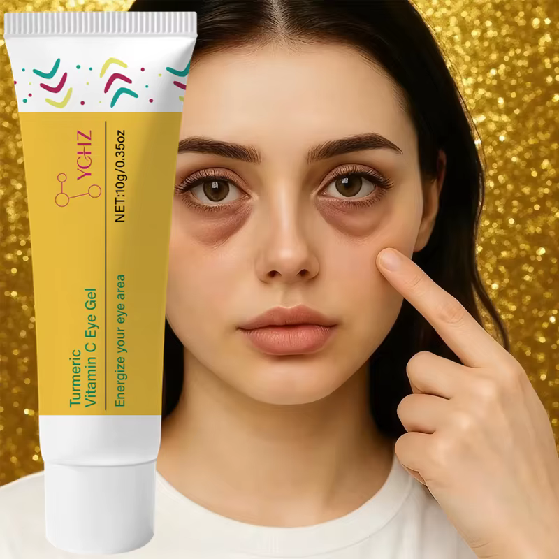 Crème pour les yeux au curcuma et à la vitamine C, contenant de la vitamine C et de la glycérine, revitalise les yeux, les rend plus jeunes et offre un soin anti-âge à la peau, réduisant significative